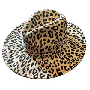 NWT Women's Leopard Print Fedora Hat